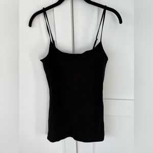 Long black camisole